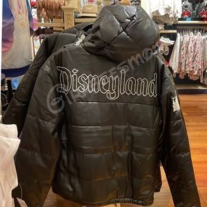 Disneyland Black Puffer Zip-Up Jacket